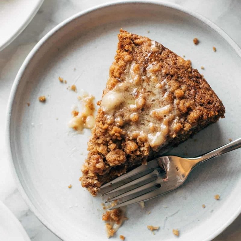 Carrot Cake Coffee Cake on a plate.