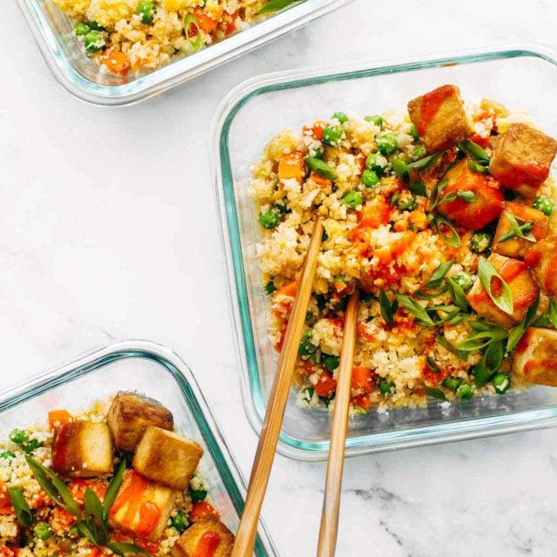 A picture of Cauliflower Fried Rice with Crispy Tofu