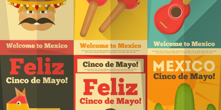 Posters for Cinco de Mayo Celebrations in Mexico