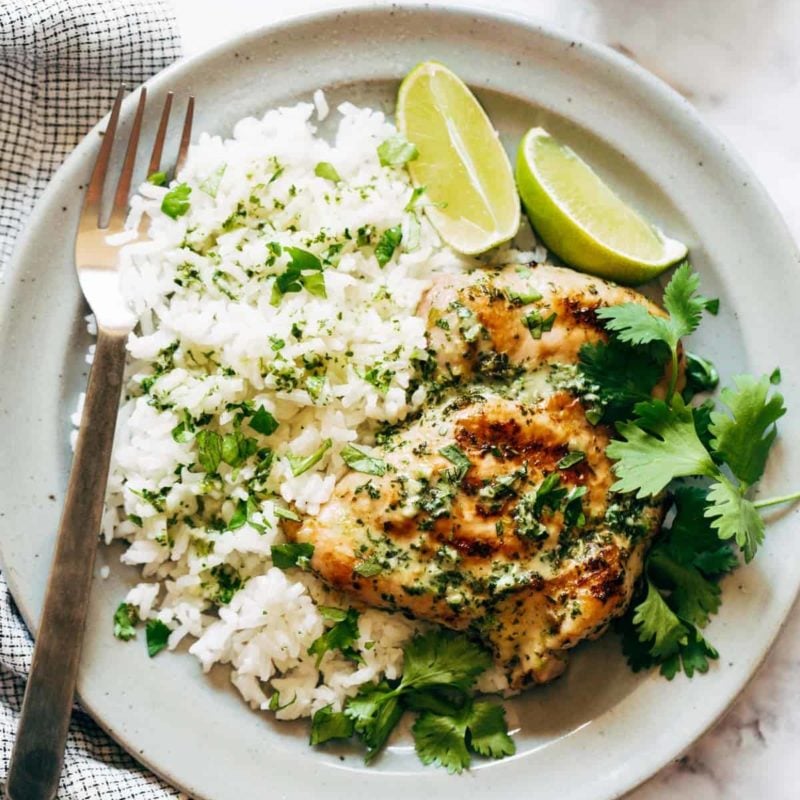 A picture of Coconut Lime Grilled Chicken and Rice