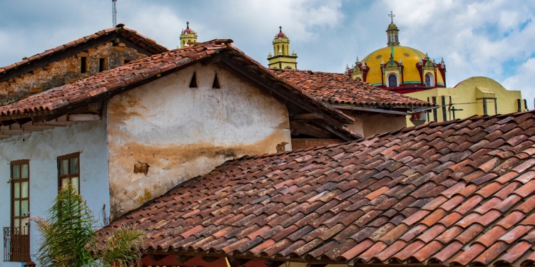 Colonial rooftops in Mexico