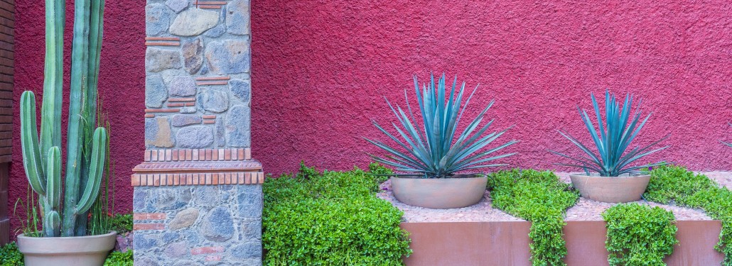 A colorful wall in Mexico