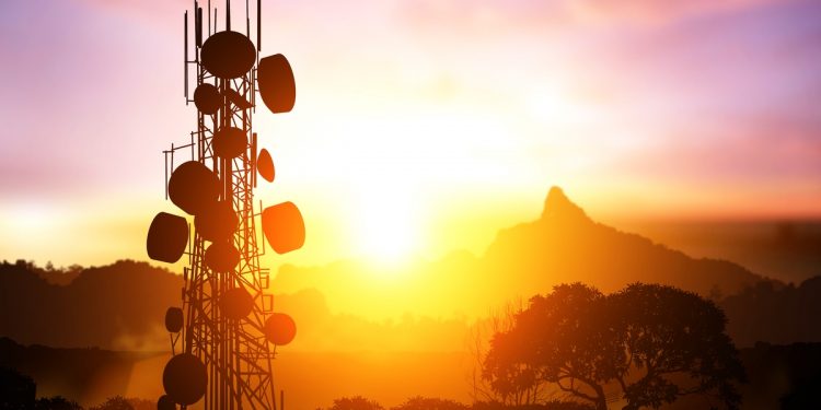 Communications Mast in the countryside