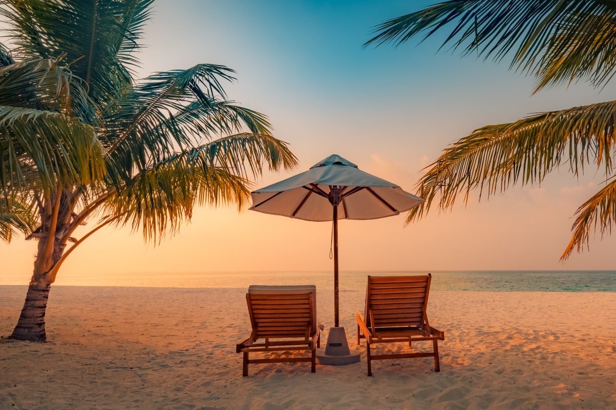 Relaxing Beach at Sunset