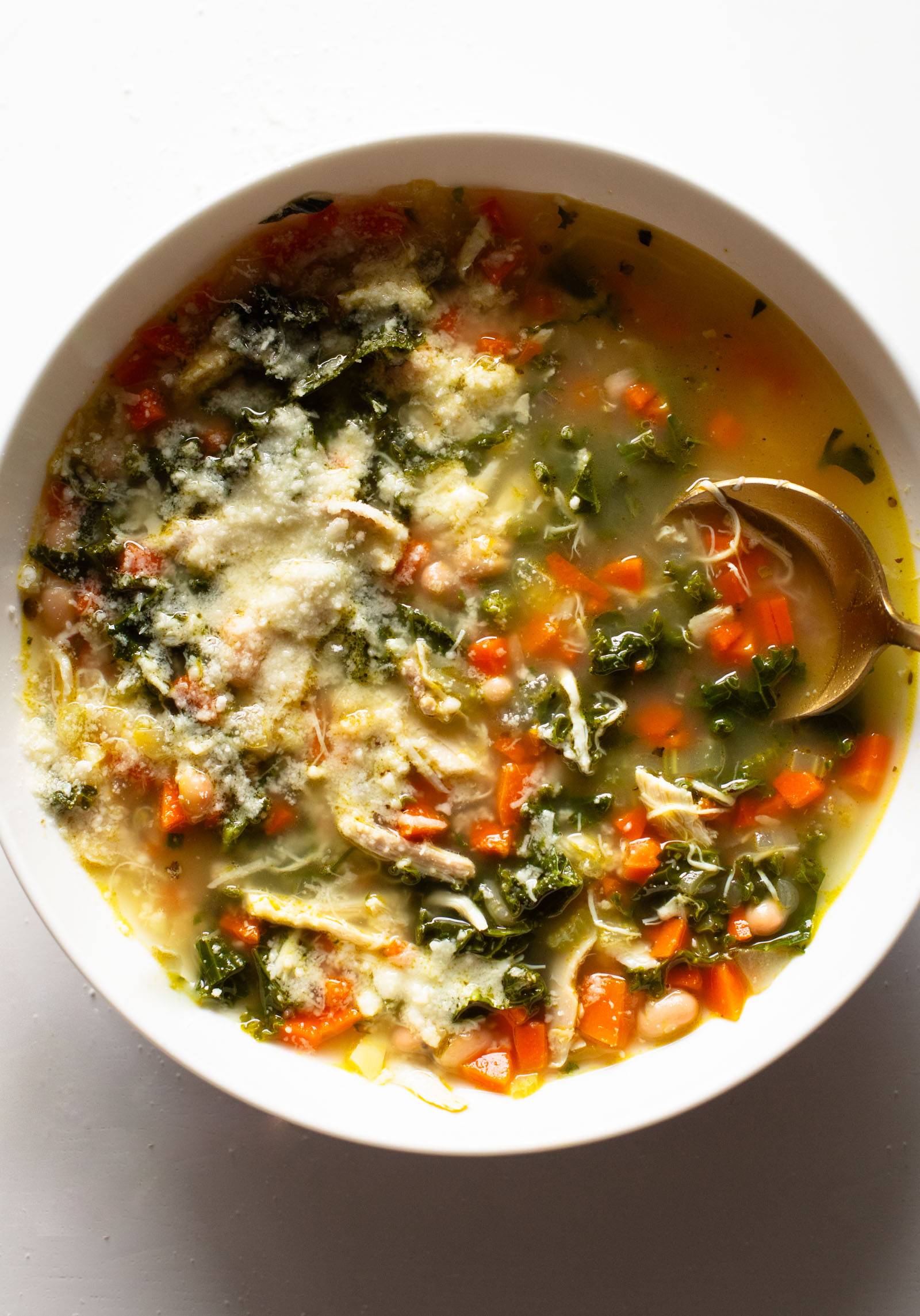 Lemon Rosemary Chicken Soup in a bowl