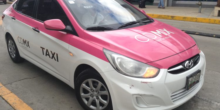 Mexico City Pink Taxi