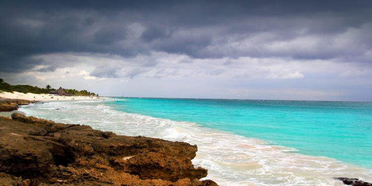 Monsoon Rains over Mexico's Caribbean Sea