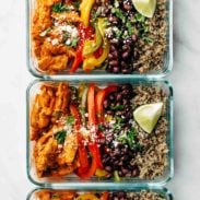 Chicken tinga on a sheet pan.