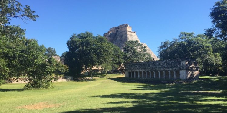 Uxmal - View of Magician's Pyramid