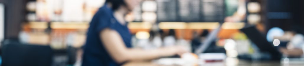 Woman working at a table