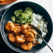 A picture of Chipotle Orange Shrimp with Cilantro Rice